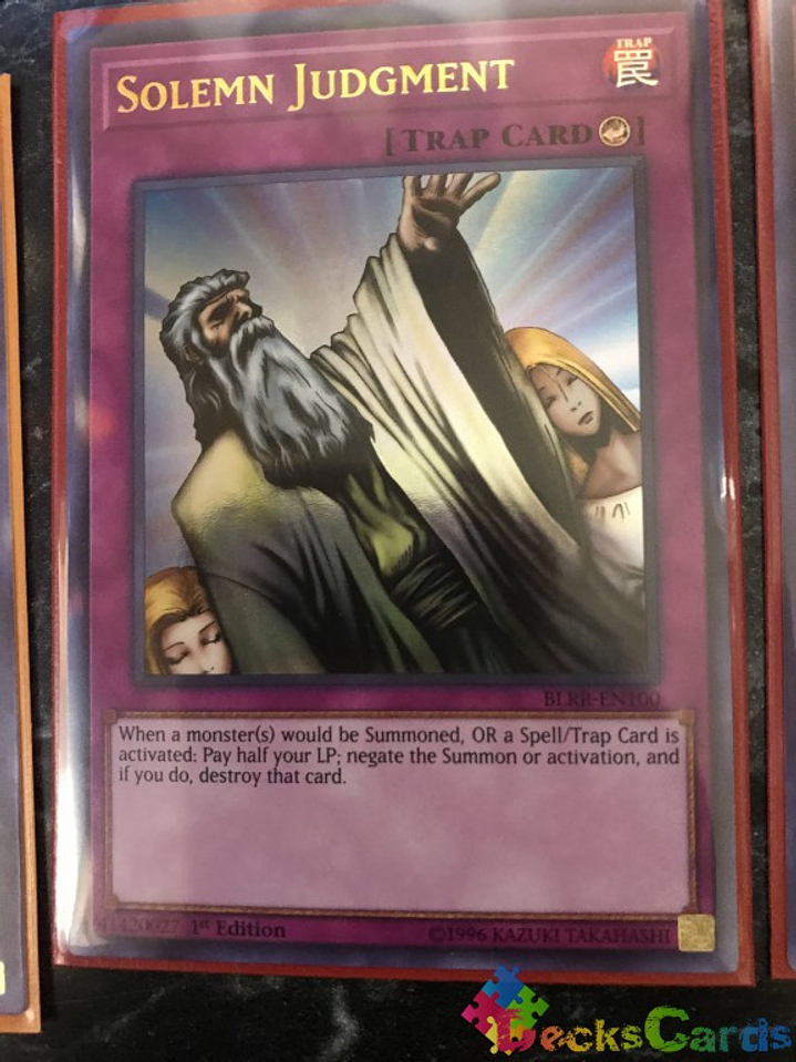 Solemn Judgment - BLRR-EN100 - Ultra Rare 1st Edition 1