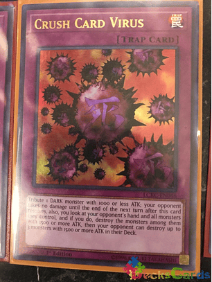 Crush Card Virus (Flame Background) - LCKC-EN046 - Ultra Rare 1st Edition