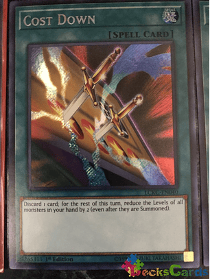 Cost Down - LCKC-EN040 - Secret Rare 1st Edition