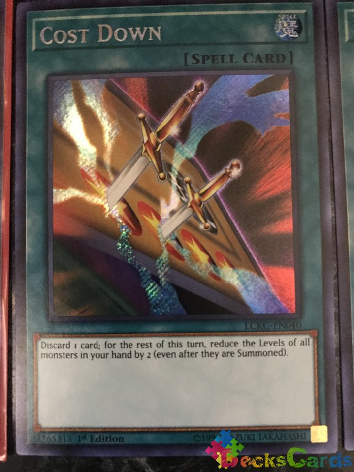 Cost Down - LCKC-EN040 - Secret Rare 1st Edition 1