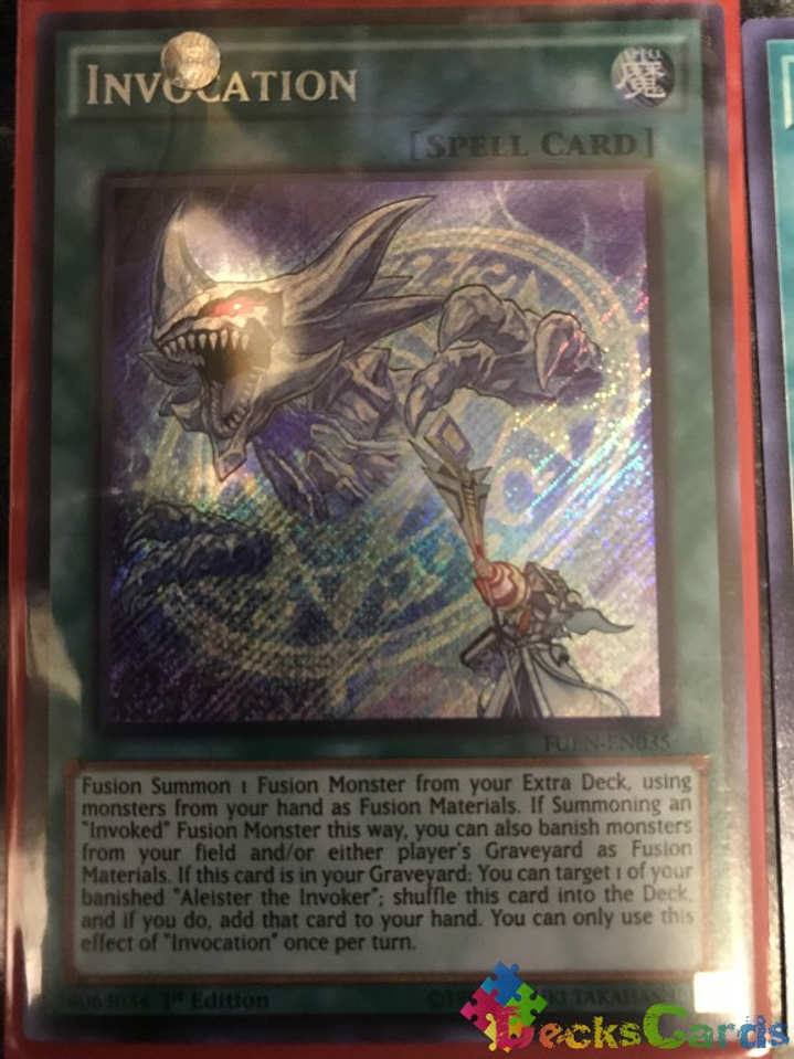 Invocation - FUEN-EN035 - Secret Rare 1st Edition 1