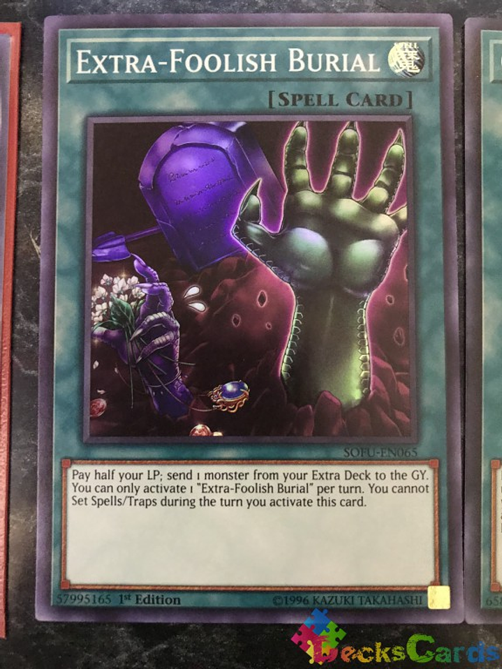 Extra-Foolish Burial - SOFU-EN065 - Super Rare 1st Edition 1