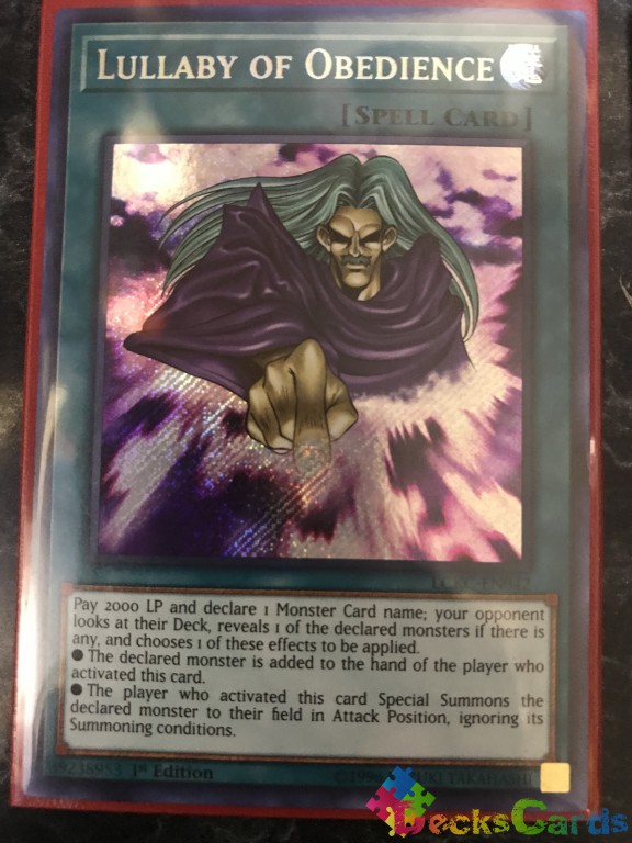 Lullaby of Obedience - LCKC-EN042 - Secret Rare 1st Edition