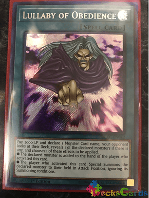 Lullaby of Obedience - LCKC-EN042 - Secret Rare 1st Edition