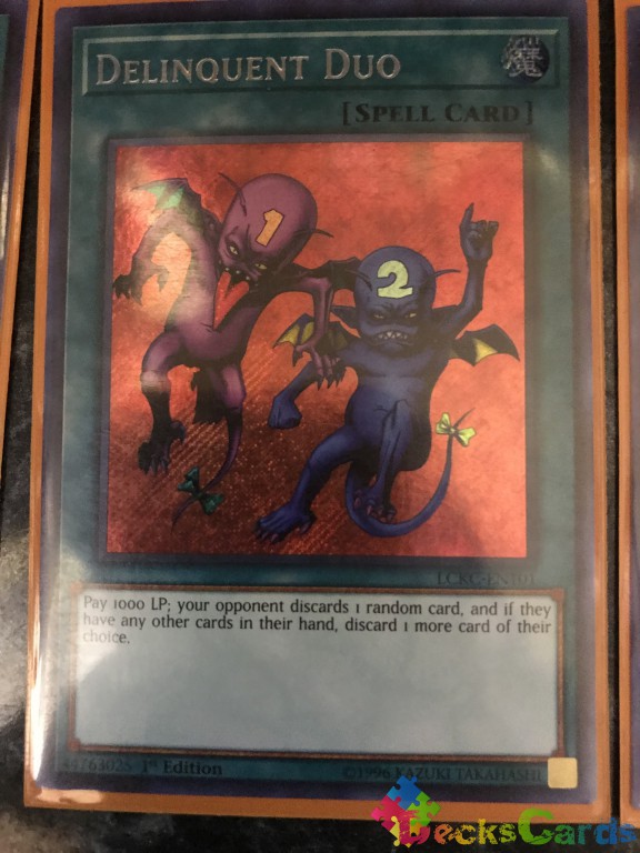 Delinquent Duo LCKCEN101 Secret Rare 1st Edition