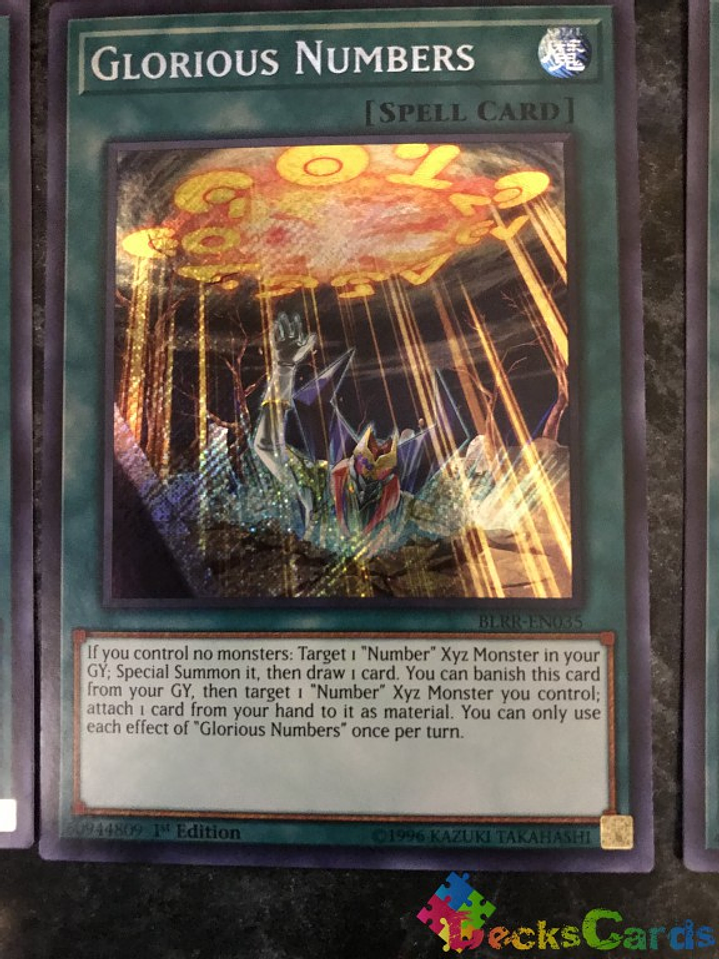 Glorious Numbers - BLRR-EN035 - Secret Rare 1st Edition 1