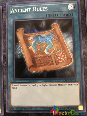 Ancient Rules - LCKC-EN039 - Secret Rare 1st Edition
