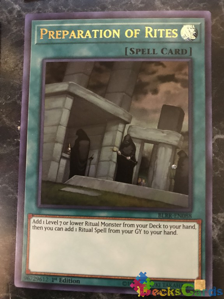 Preparation of Rites - BLRR-EN088 - Ultra Rare 1st Edition 1