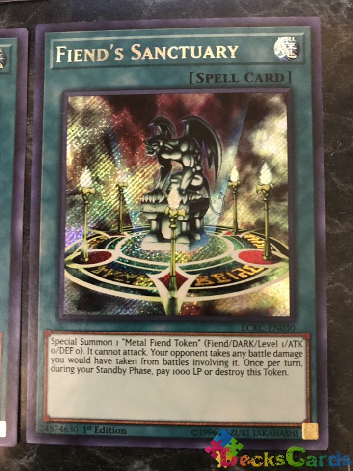 Fiend's Sanctuary - LCKC-EN030 - Secret Rare 1st Edition 1