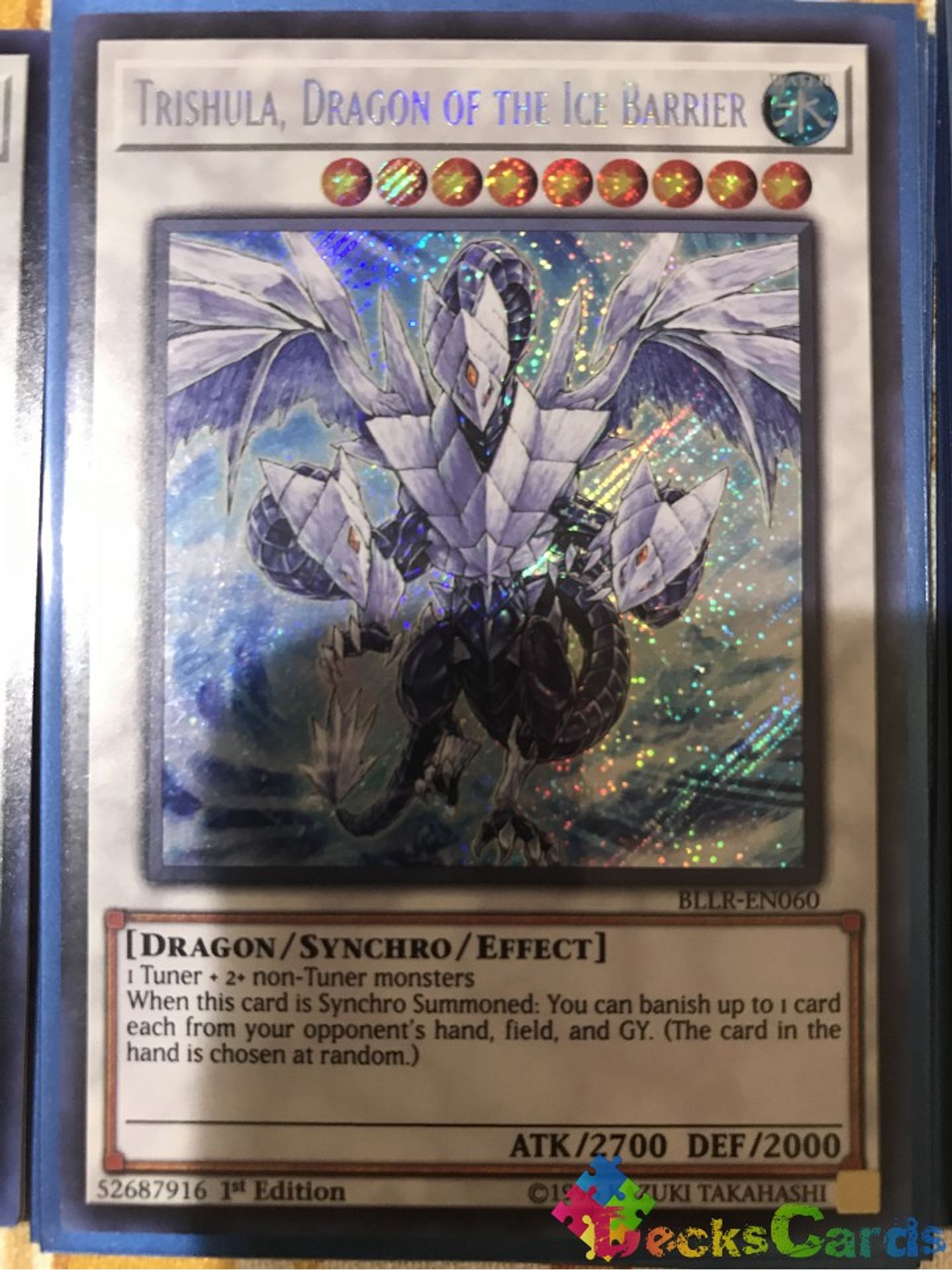 Trishula, Dragon of the Ice Barrier - BLLR-EN060 - Secret Rare 1st Edition 1