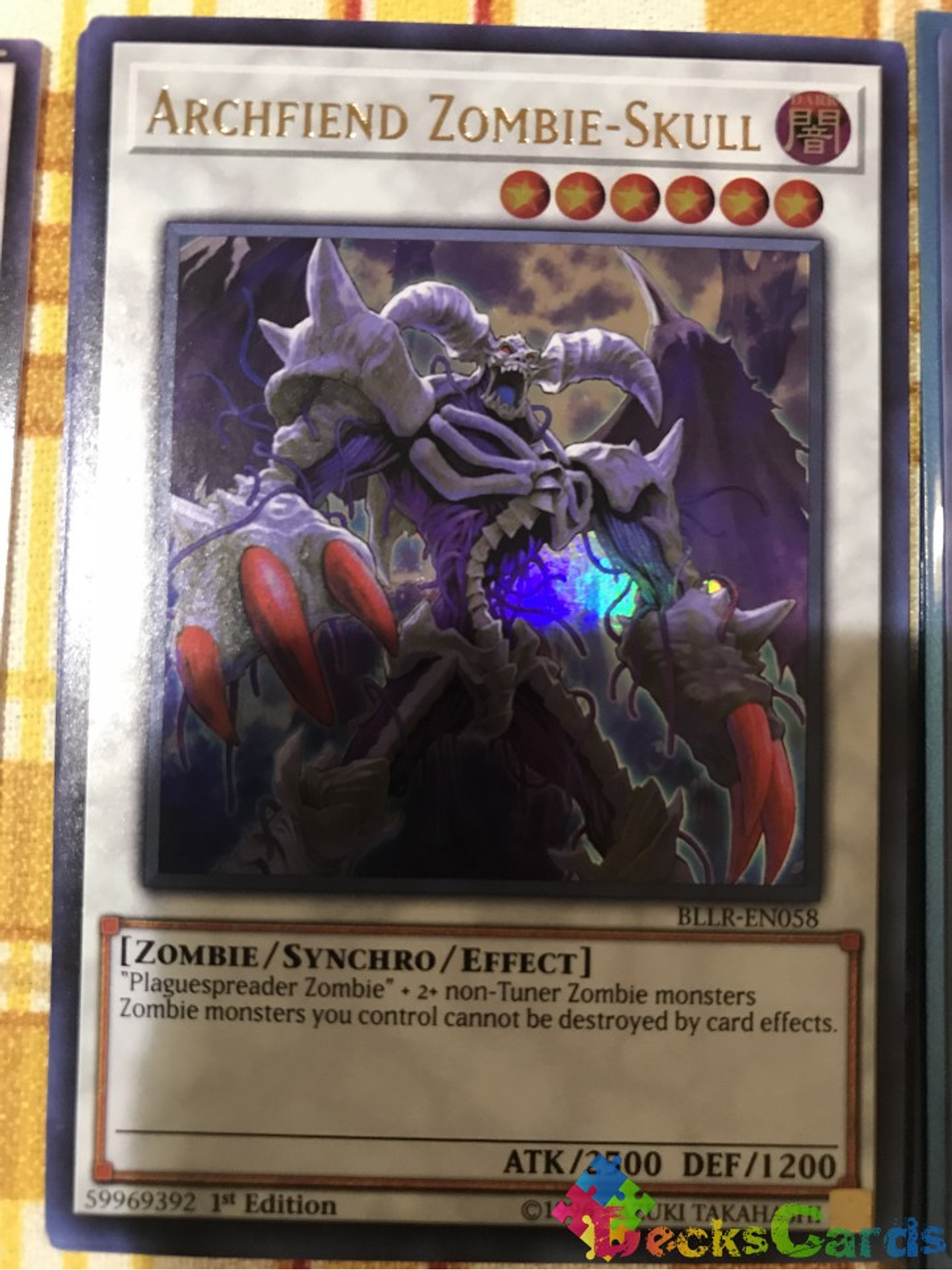 Archfiend Zombie-Skull - BLLR-EN058 - Ultra Rare 1st Edition 1