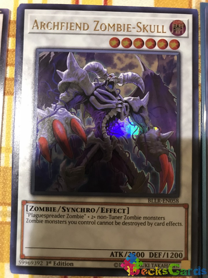 Archfiend Zombie-Skull - BLLR-EN058 - Ultra Rare 1st Edition 1