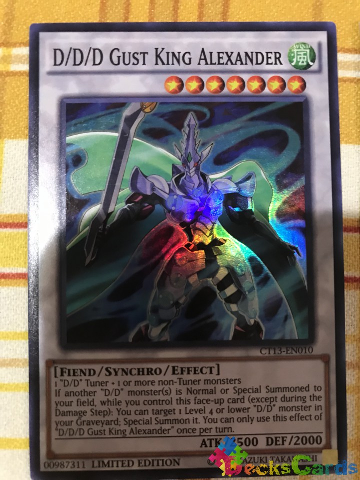D/D/D Gust King Alexander - CT13-EN010 - Super Rare Limited Edition 1
