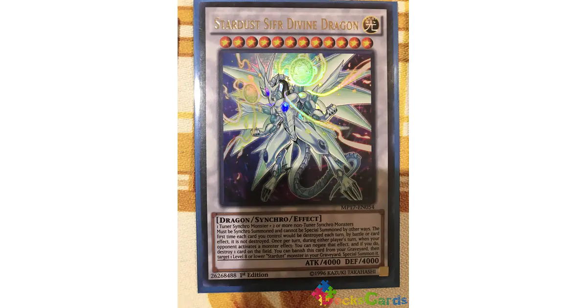 Stardust Sifr Divine Dragon - MP17-EN054 - Ultra Rare 1st...