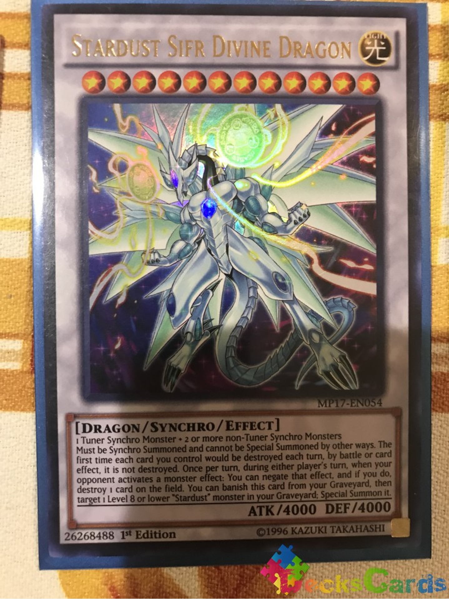 Stardust Sifr Divine Dragon - MP17-EN054 - Ultra Rare 1st Edition 1