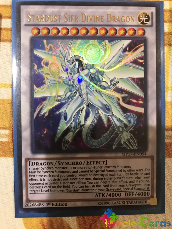 Stardust Sifr Divine Dragon - MP17-EN054 - Ultra Rare 1st Edition 1