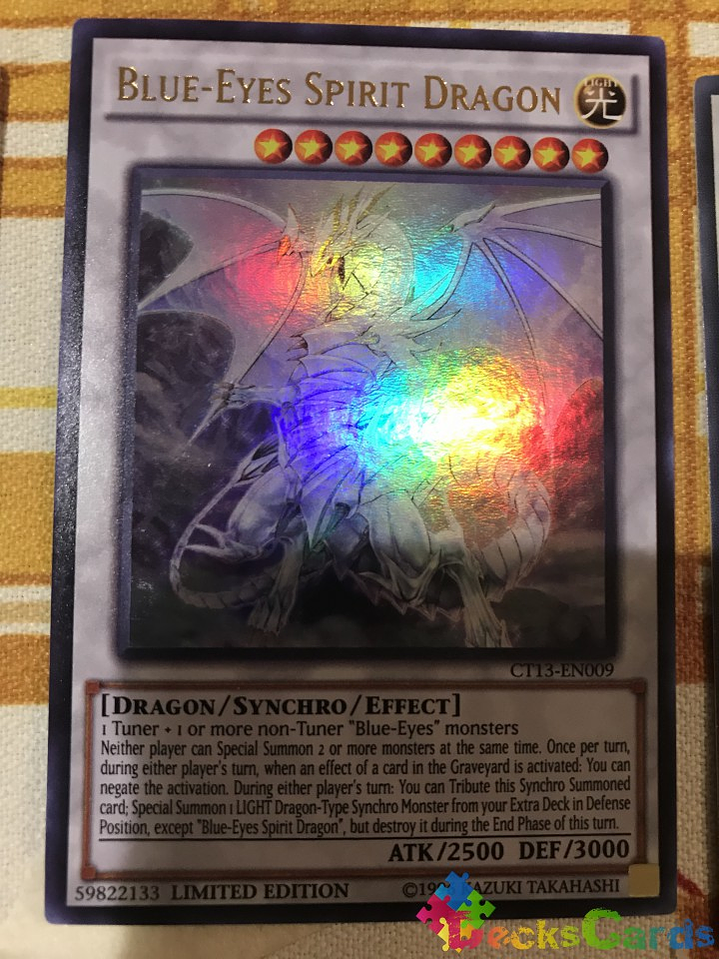 Blue-Eyes Spirit Dragon - CT13-EN009 - Ultra Rare Limited Edition 1