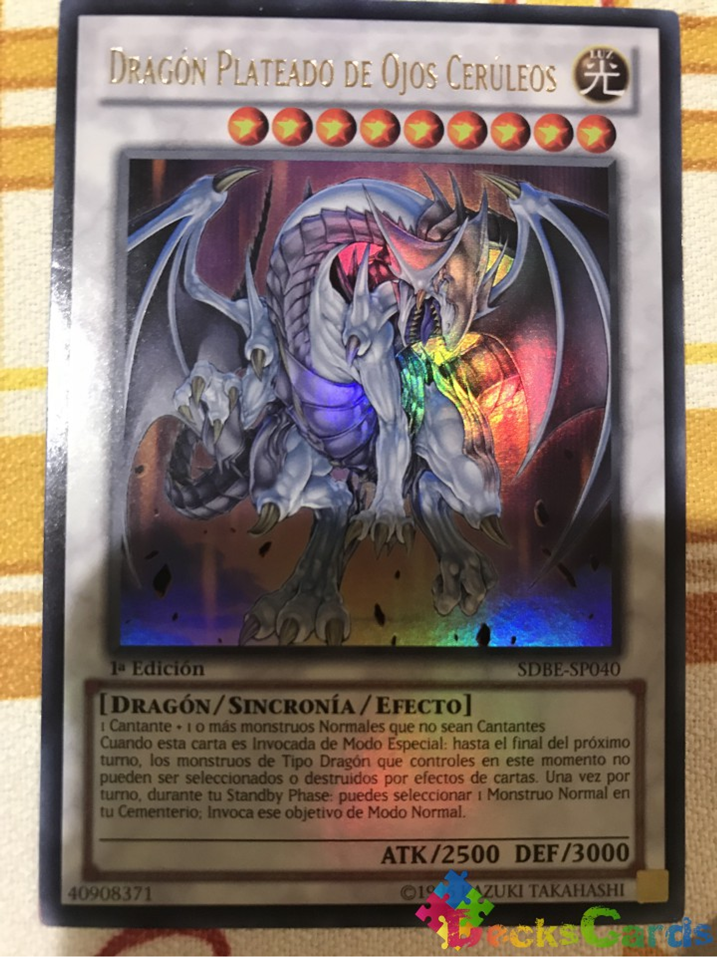 Azure-Eyes Silver Dragon - SDBE-EN040 - Ultra Rare 1st Edition 1
