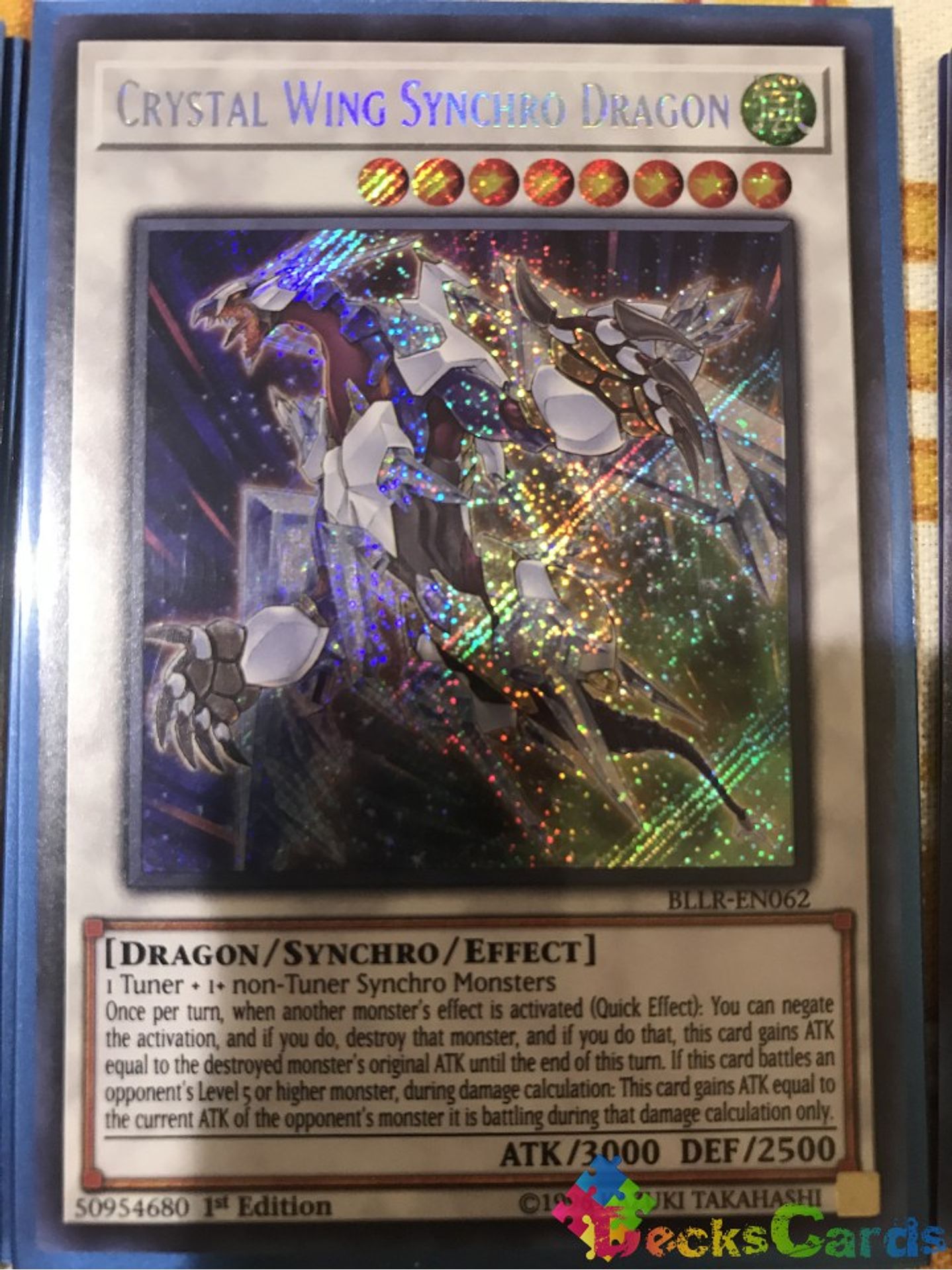 Crystal Wing Synchro Dragon - BLLR-EN062 - Secret Rare 1st Edition 1