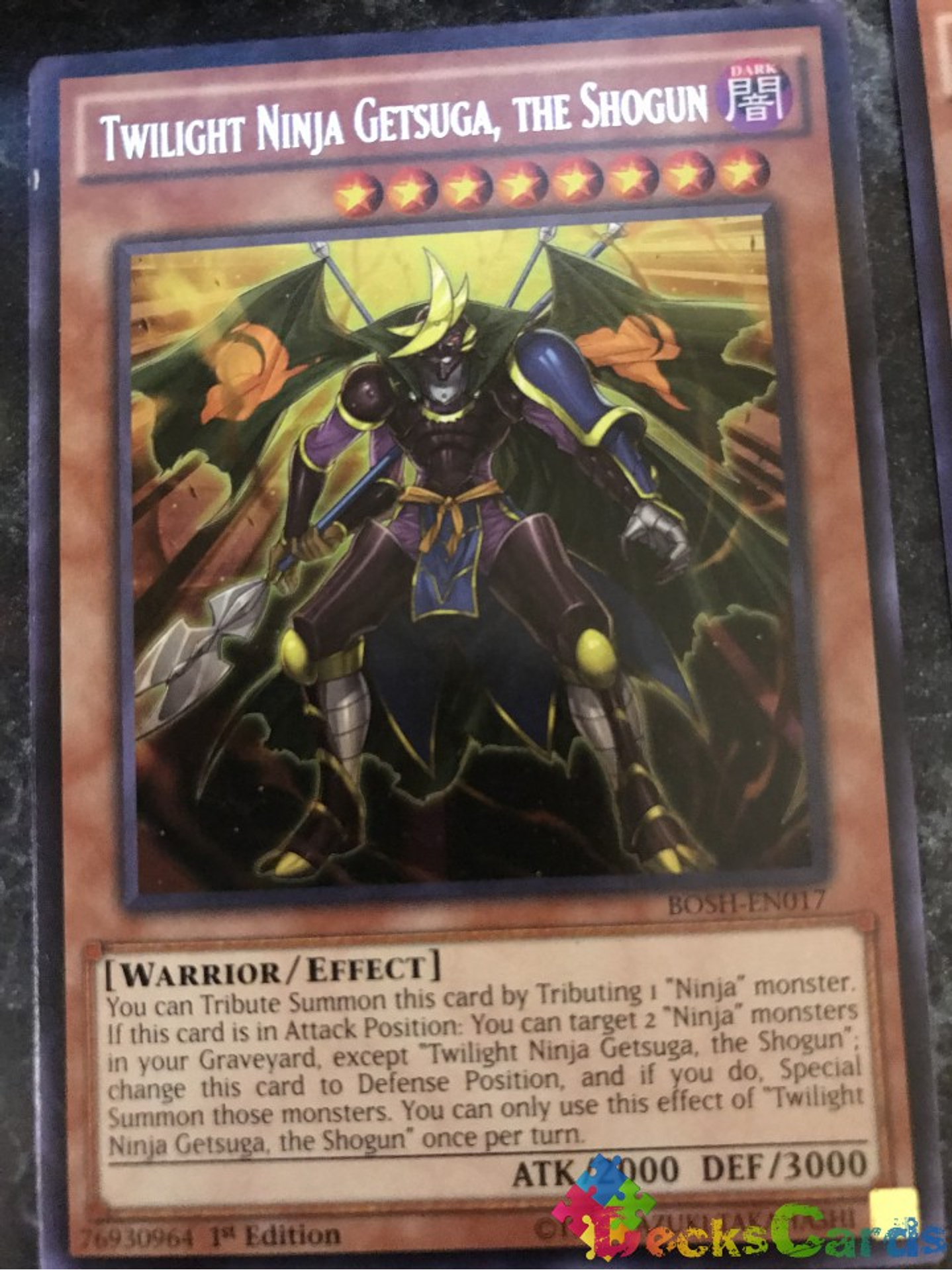 Twilight Ninja Getsuga, the Shogun - BOSH-EN017 - Rare 1st Edition 1