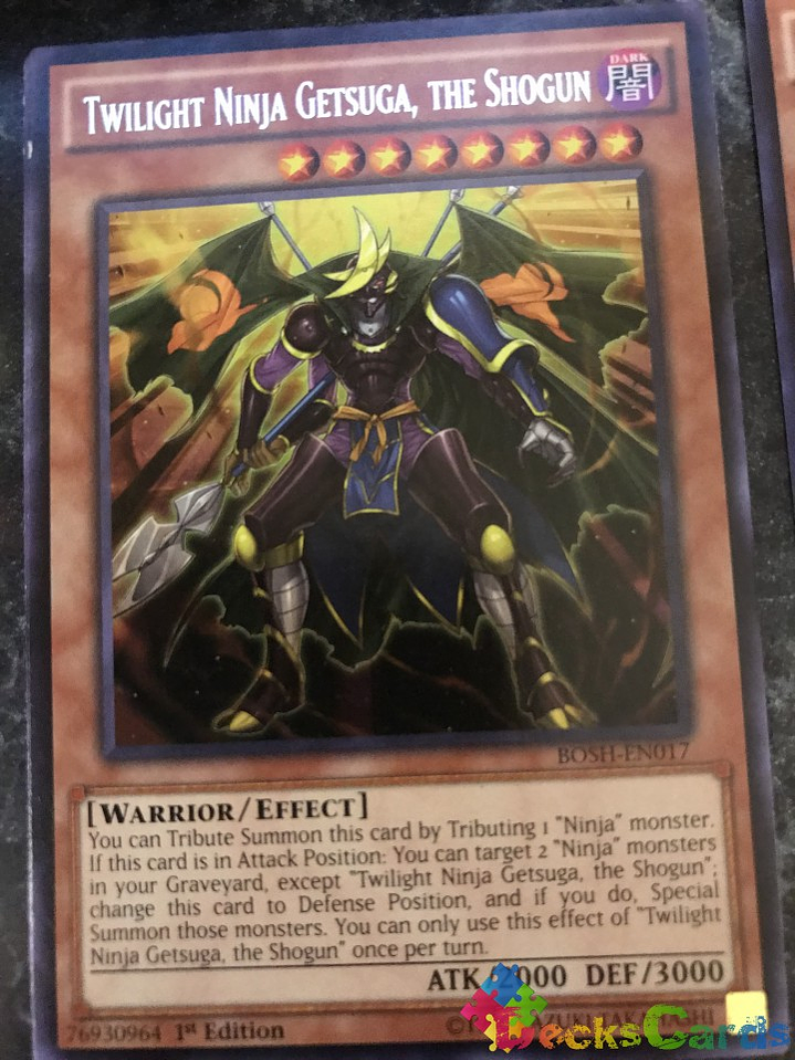 Twilight Ninja Getsuga, the Shogun - BOSH-EN017 - Rare 1st Edition 1