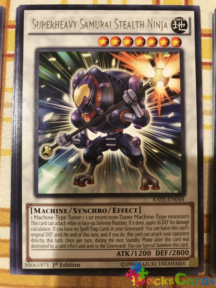 Superheavy Samurai Stealth Ninja - RATE-EN044 - Rare 1st Edition 1
