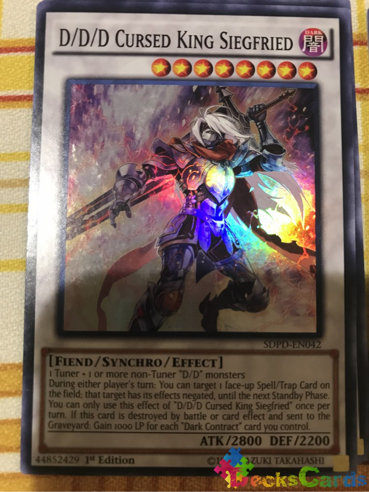 D/D/D Cursed King Siegfried - SDPD-EN042 - Super Rare 1st Edition 1