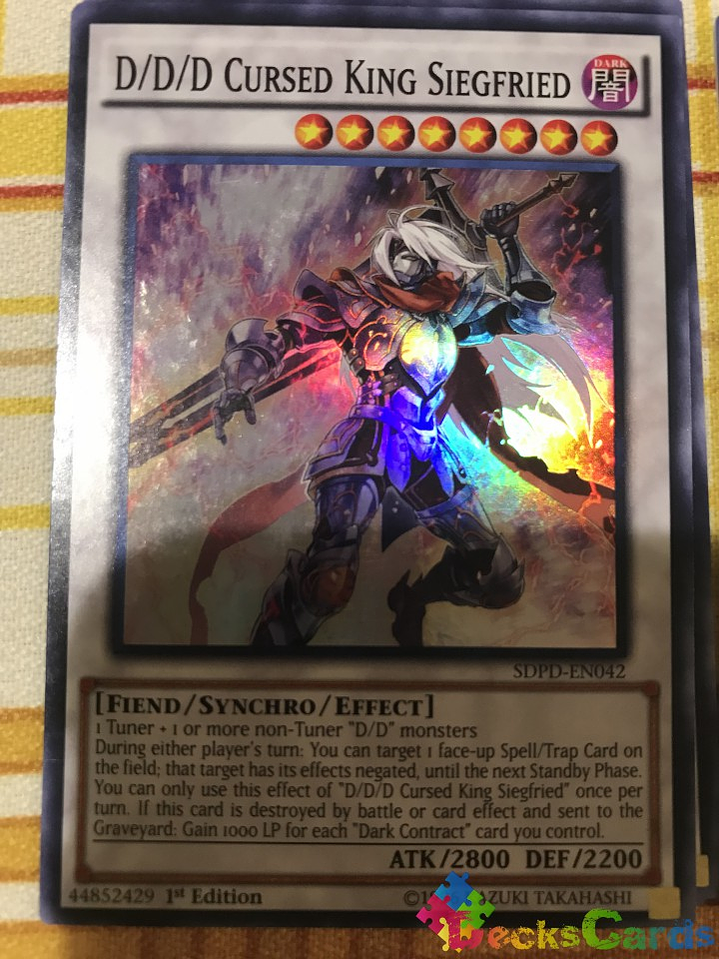 D/D/D Cursed King Siegfried - SDPD-EN042 - Super Rare 1st Edition 1