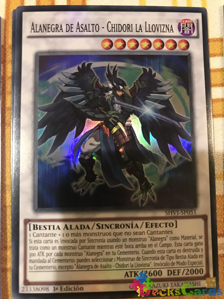 Assault Blackwing - Chidori the Rain Sprinkling - SHVI-EN051 - Super Rare 1st Edition 1