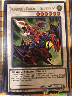 Dragunity Knight - Gae Dearg - BLLR-EN059 - Ultra Rare 1st Edition