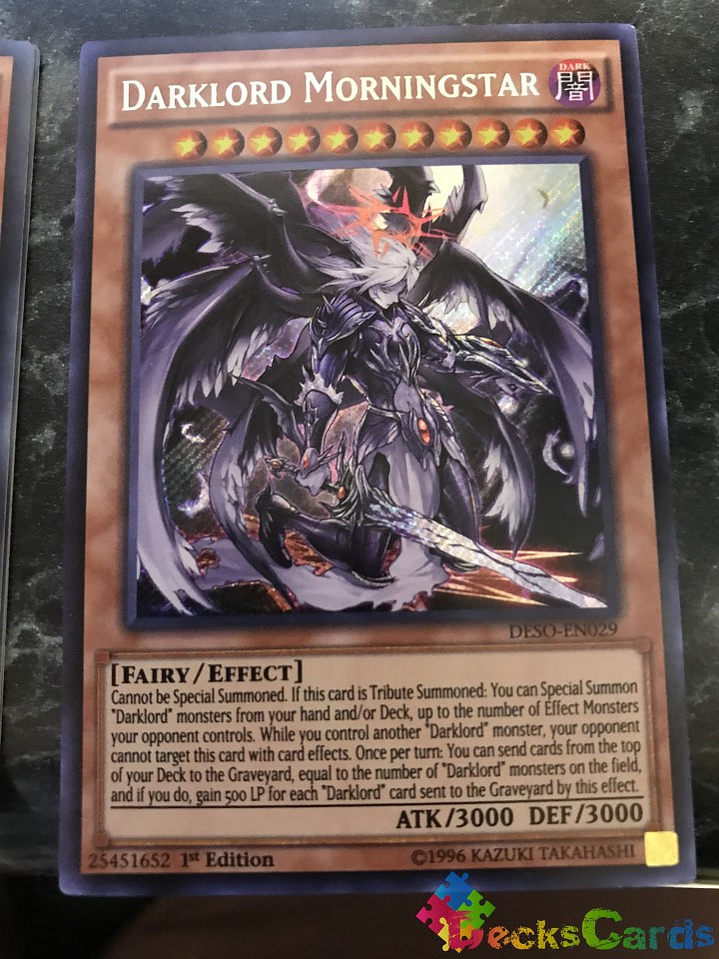 Darklord Morningstar - DESO-EN029 - Secret Rare 1st Edition 2