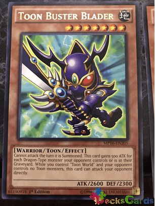 Toon Buster Blader - MP16-EN205 - Rare 1st Edition