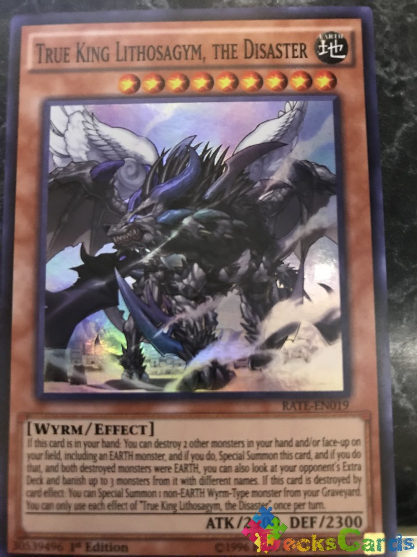 True King Lithosagym, the Disaster - RATE-EN019 - Super Rare 1st Edition 1