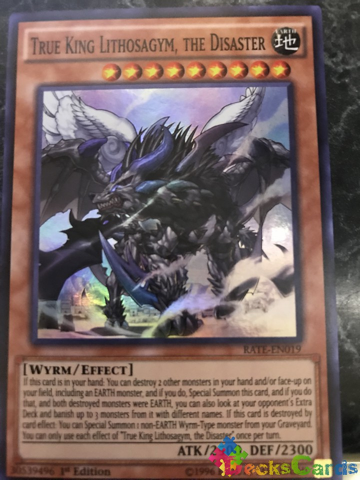 True King Lithosagym, the Disaster - RATE-EN019 - Super Rare 1st Edition 1