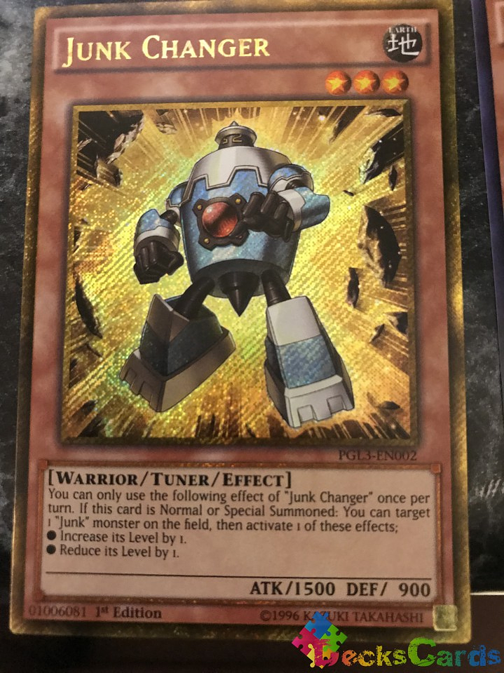 Junk Changer - PGL3-EN002 - Gold Secret Rare 1st Edition 1