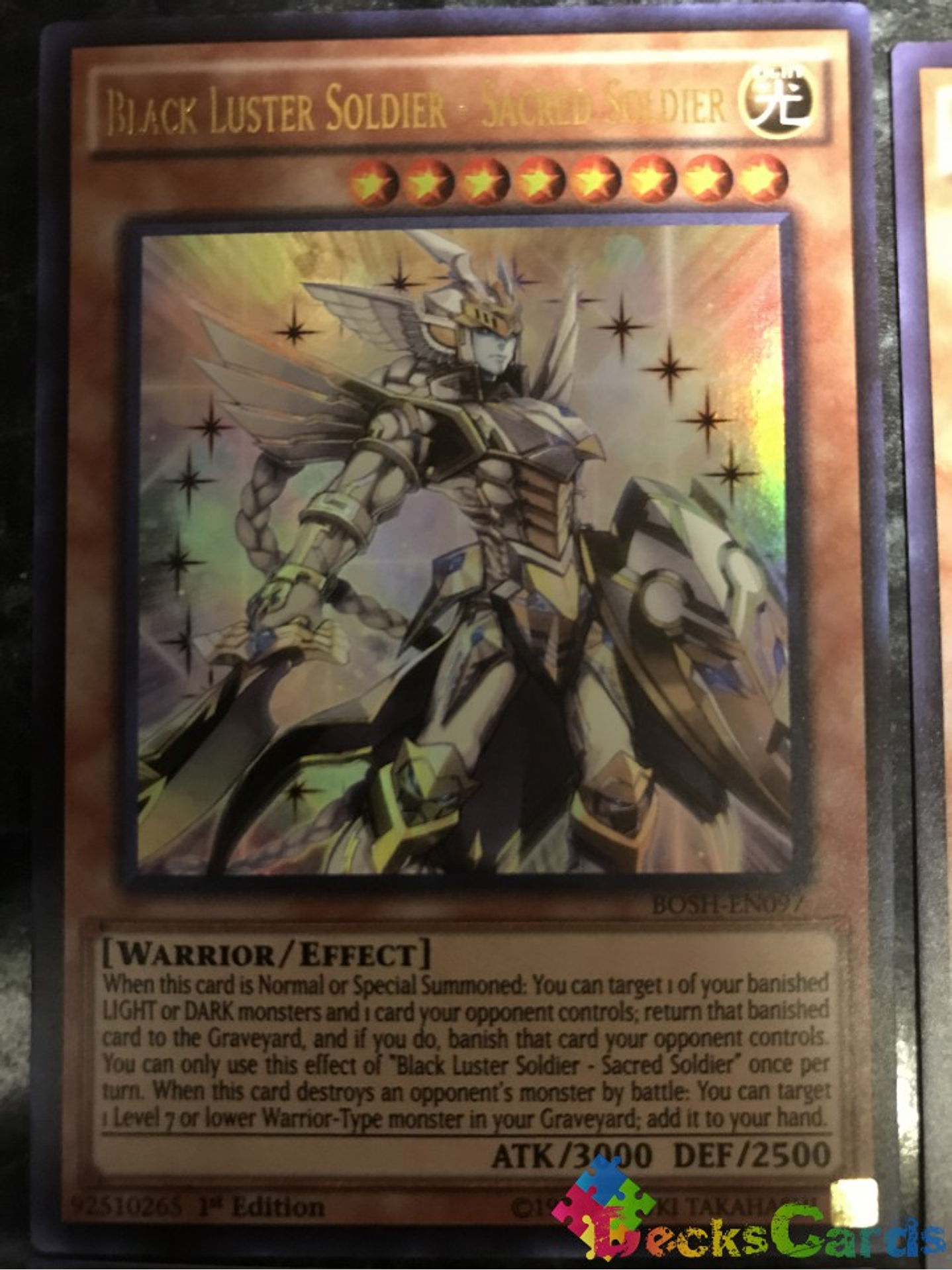 Black Luster Soldier - Sacred Soldier - BOSH-EN097 - Ultra Rare 1st Edition 1
