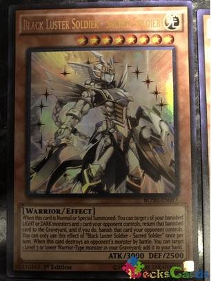 Black Luster Soldier - Sacred Soldier - BOSH-EN097 - Ultra Rare 1st Edition