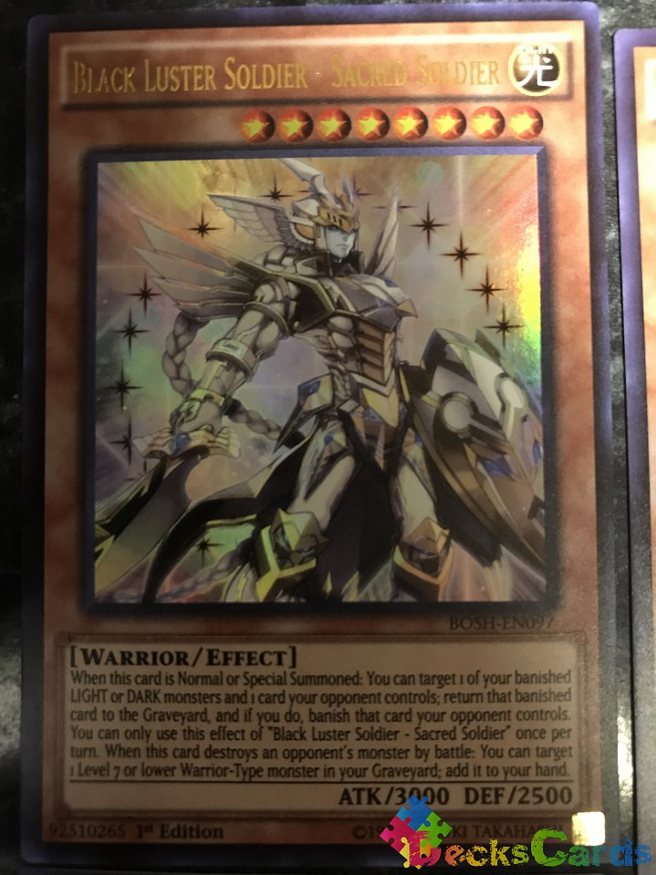 Black Luster Soldier - Sacred Soldier - BOSH-EN097 - Ultra Rare 1st Edition 1