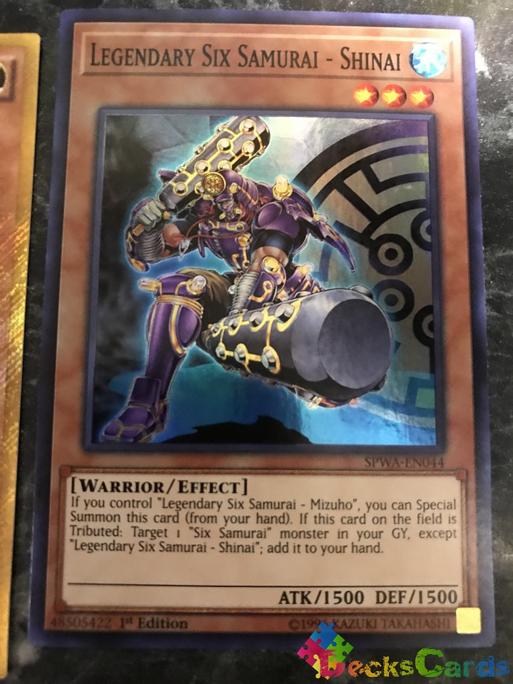 Legendary Six Samurai - Shinai - SPWA-EN044 - Super Rare 1st Edition 1