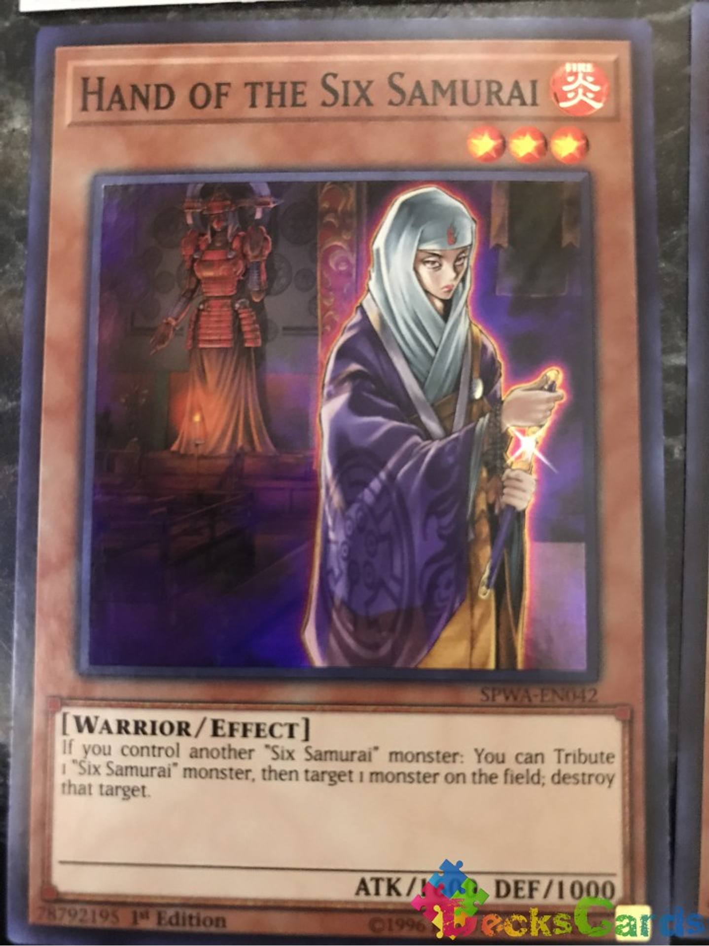 Hand of the Six Samurai - SPWA-EN042 - Super Rare 1st Edition 1