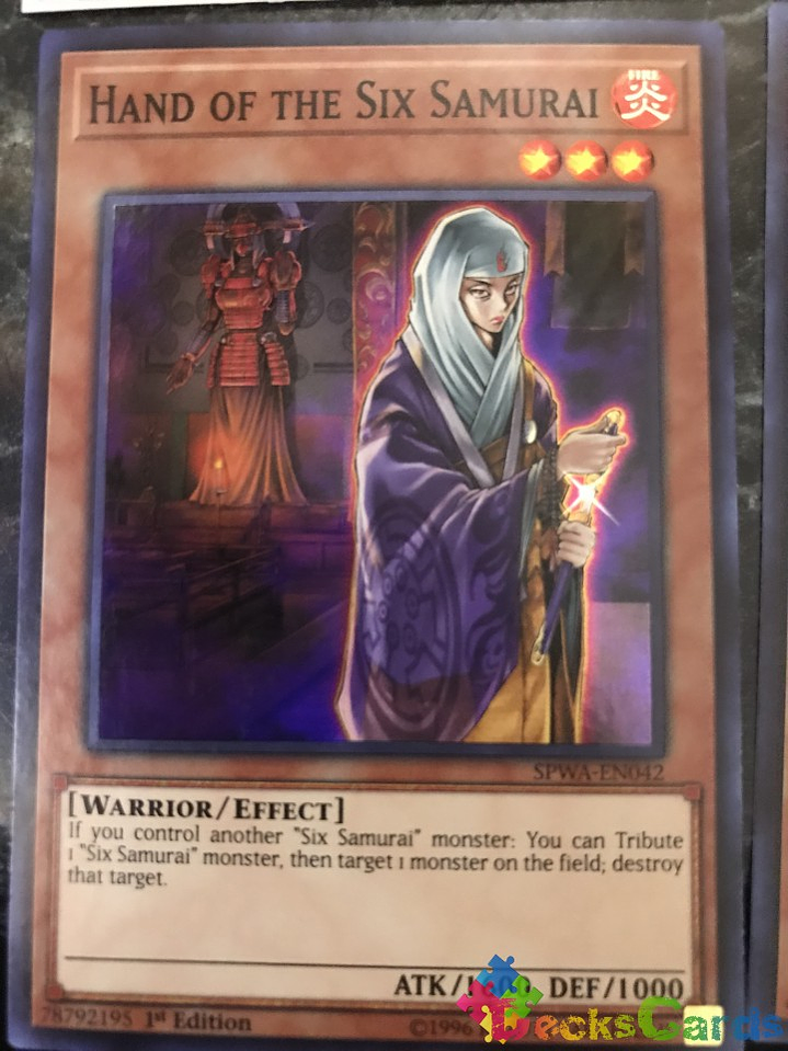 Hand of the Six Samurai - SPWA-EN042 - Super Rare 1st Edition 1