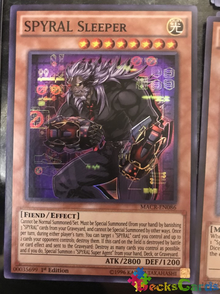 SPYRAL Sleeper - MACR-EN086 - Super Rare 1st Edition 1