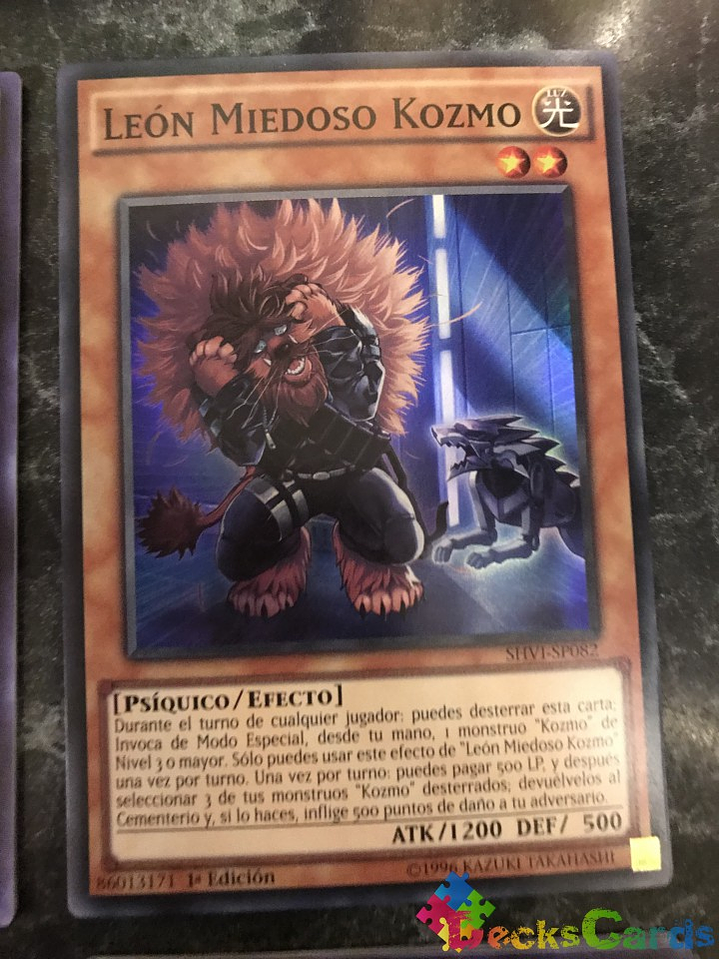 Kozmo Scaredy Lion - SHVI-EN082 - Super Rare 1st Edition 1