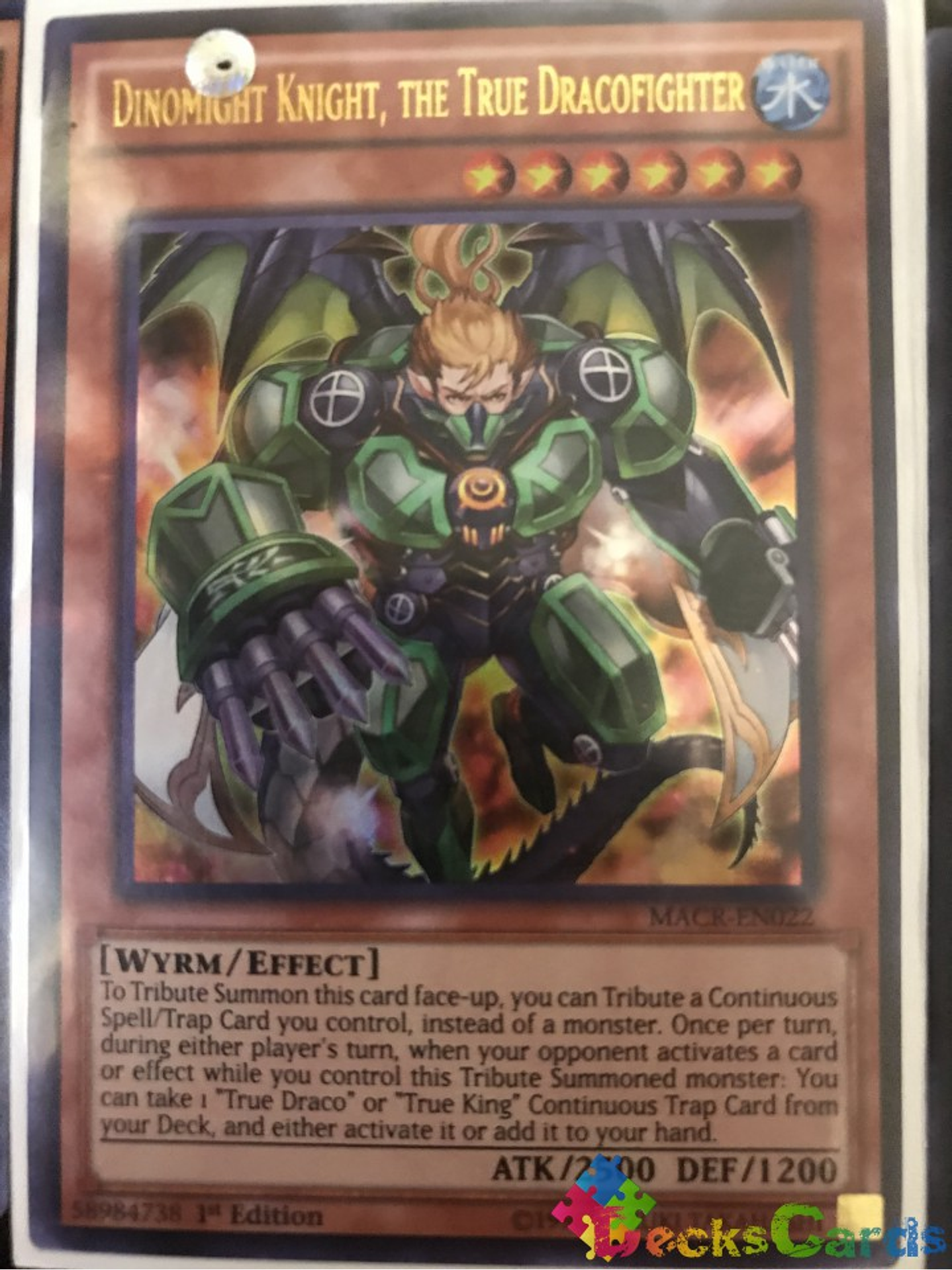 Dinomight Knight, the True Dracofighter - MACR-EN022 - Ultra Rare 1st Edition 1