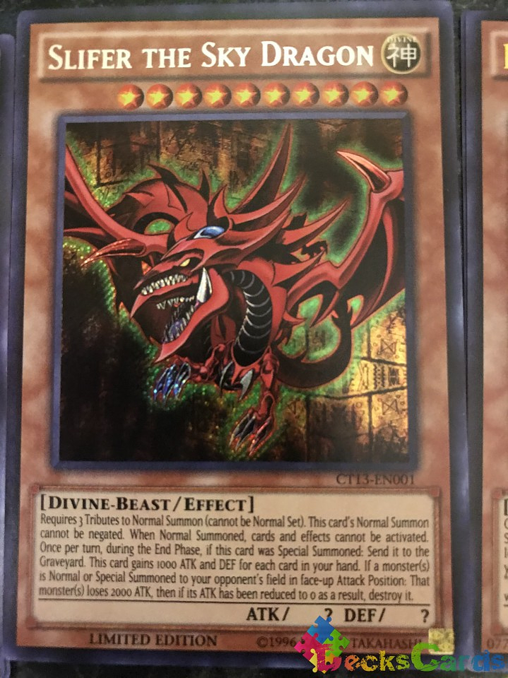 Slifer the Sky Dragon - CT13-EN001 - Secret Rare Limited Edition 1
