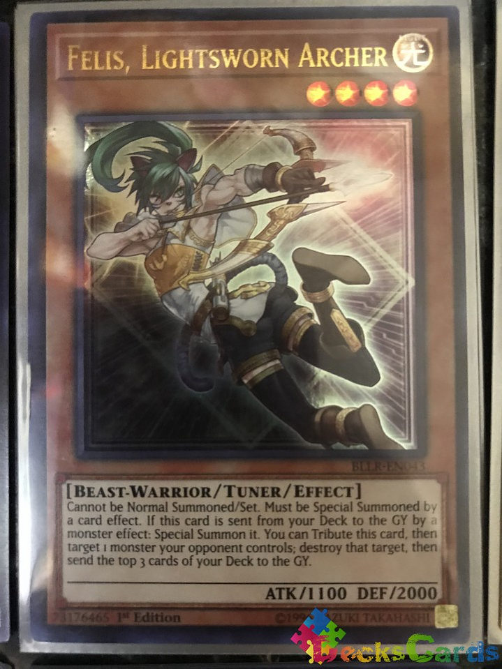 Felis, Lightsworn Archer - BLLR-EN043 - Ultra Rare 1st Edition 1