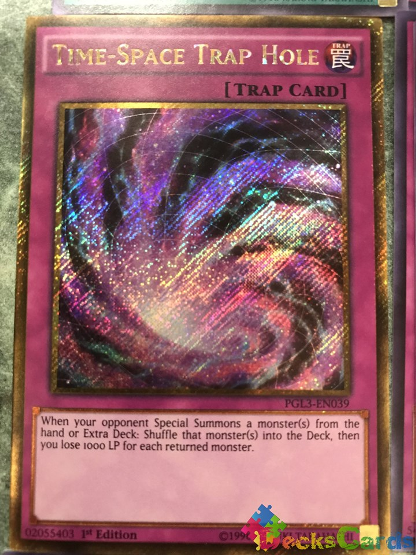 Time-Space Trap Hole - PGL3-EN039 - Gold Secret Rare 1st Edition 1