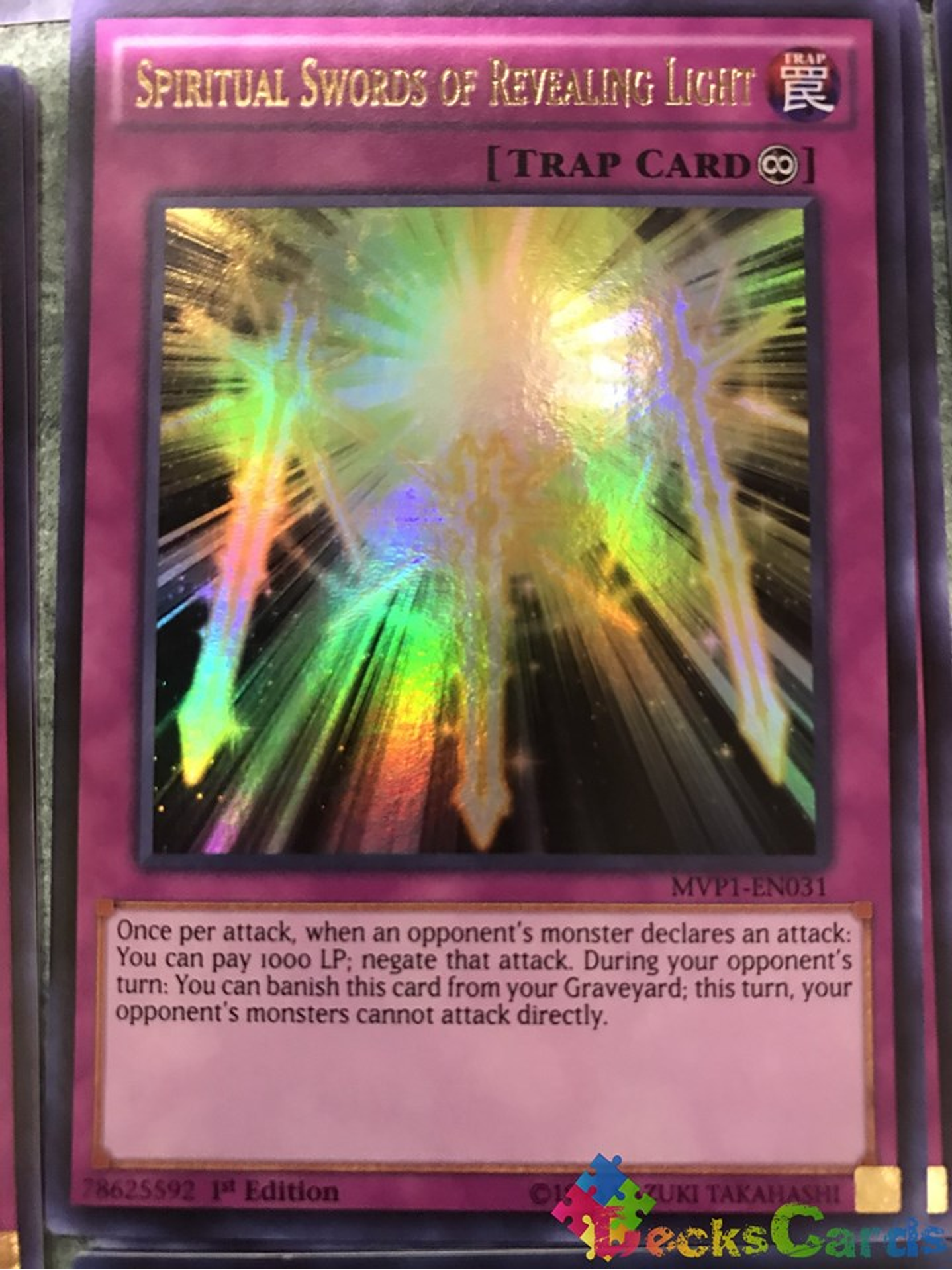Spiritual Swords of Revealing Light - MVP1-EN031 - Ultra Rare 1st Edition 1