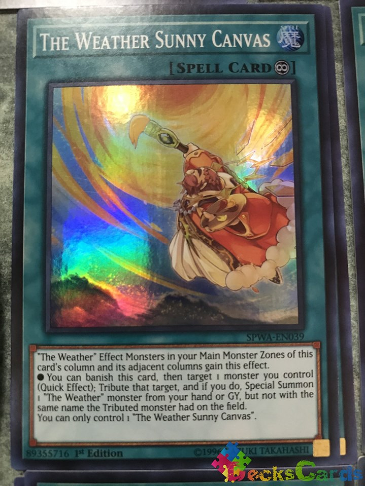 The Weather Sunny Canvas - SPWA-EN039 - Super Rare 1st Edition 1