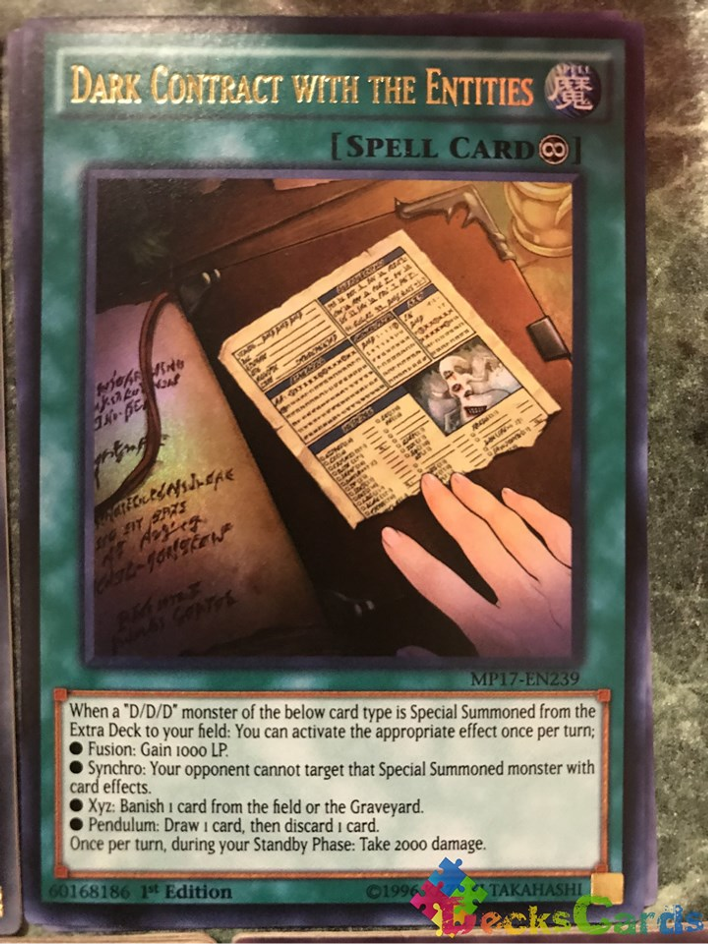 Dark Contract with the Entities - MP17-EN239 - Ultra Rare 1st Edition 1